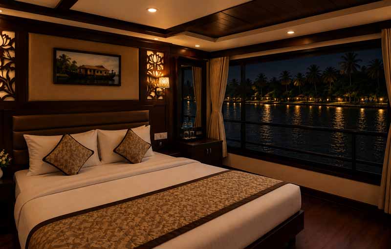 Overnight cruise package with deluxe houseboat